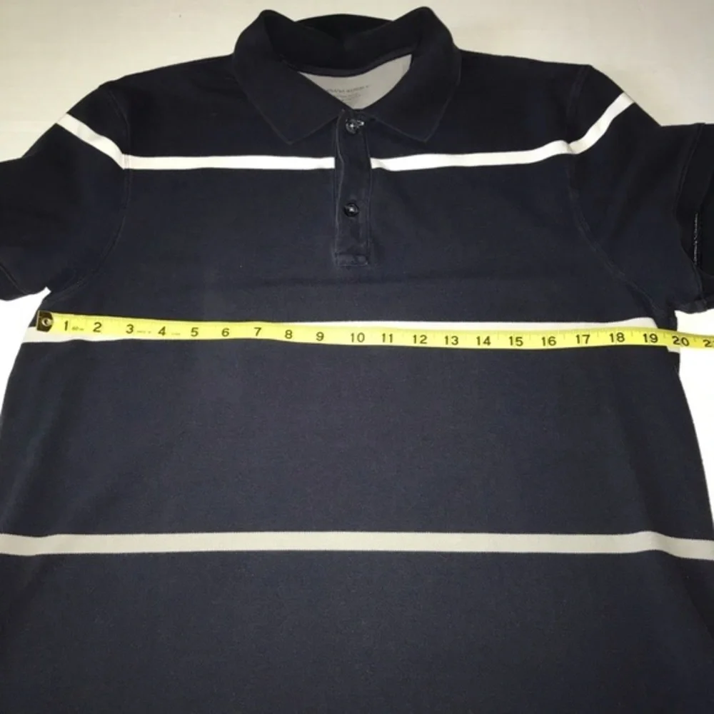 Banana Republic‎ Fitted Polo Navy Striped Large